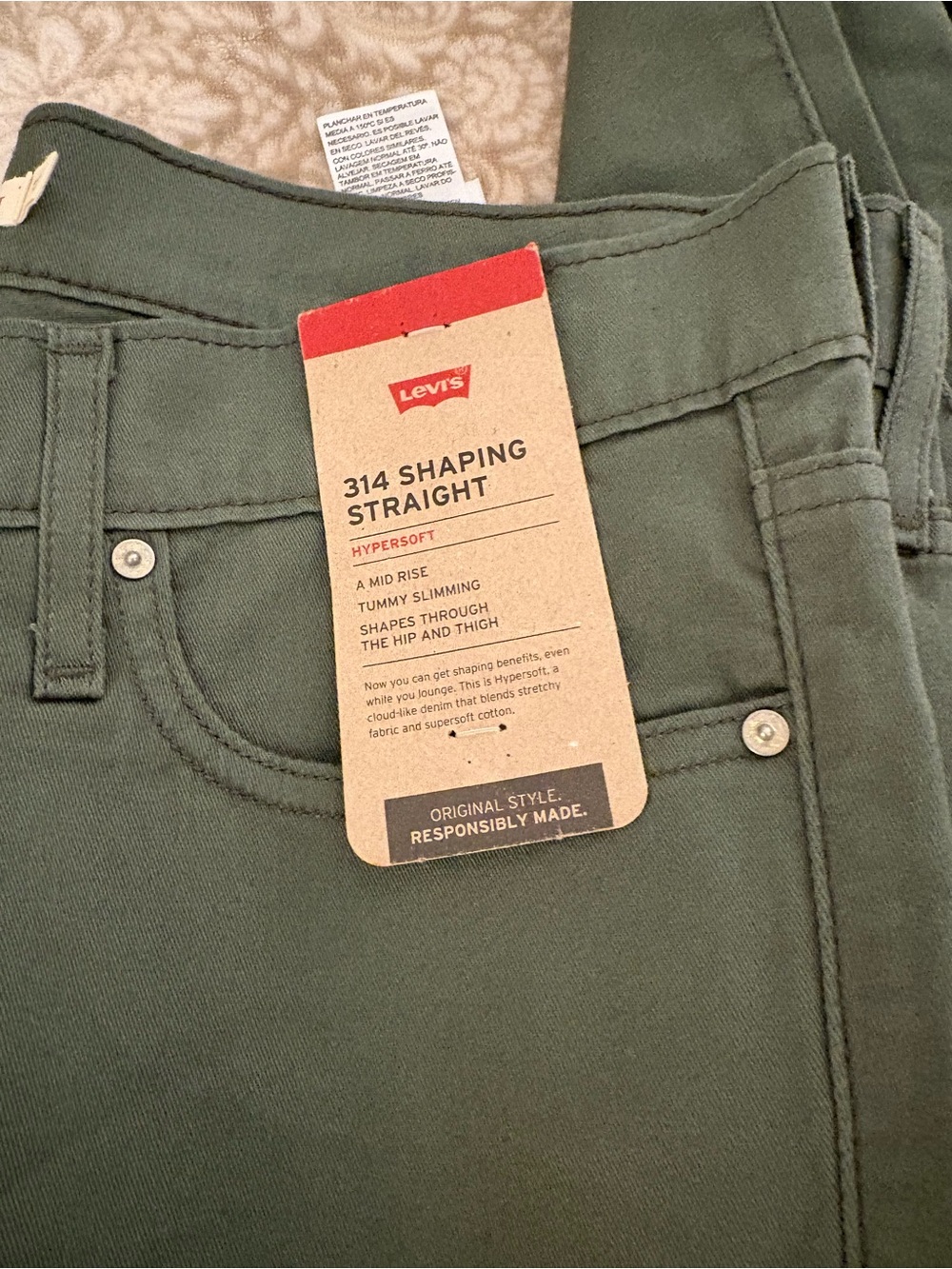 Levi's women Shaping Straight Jeans - Olive Green - Picture 3 of 9